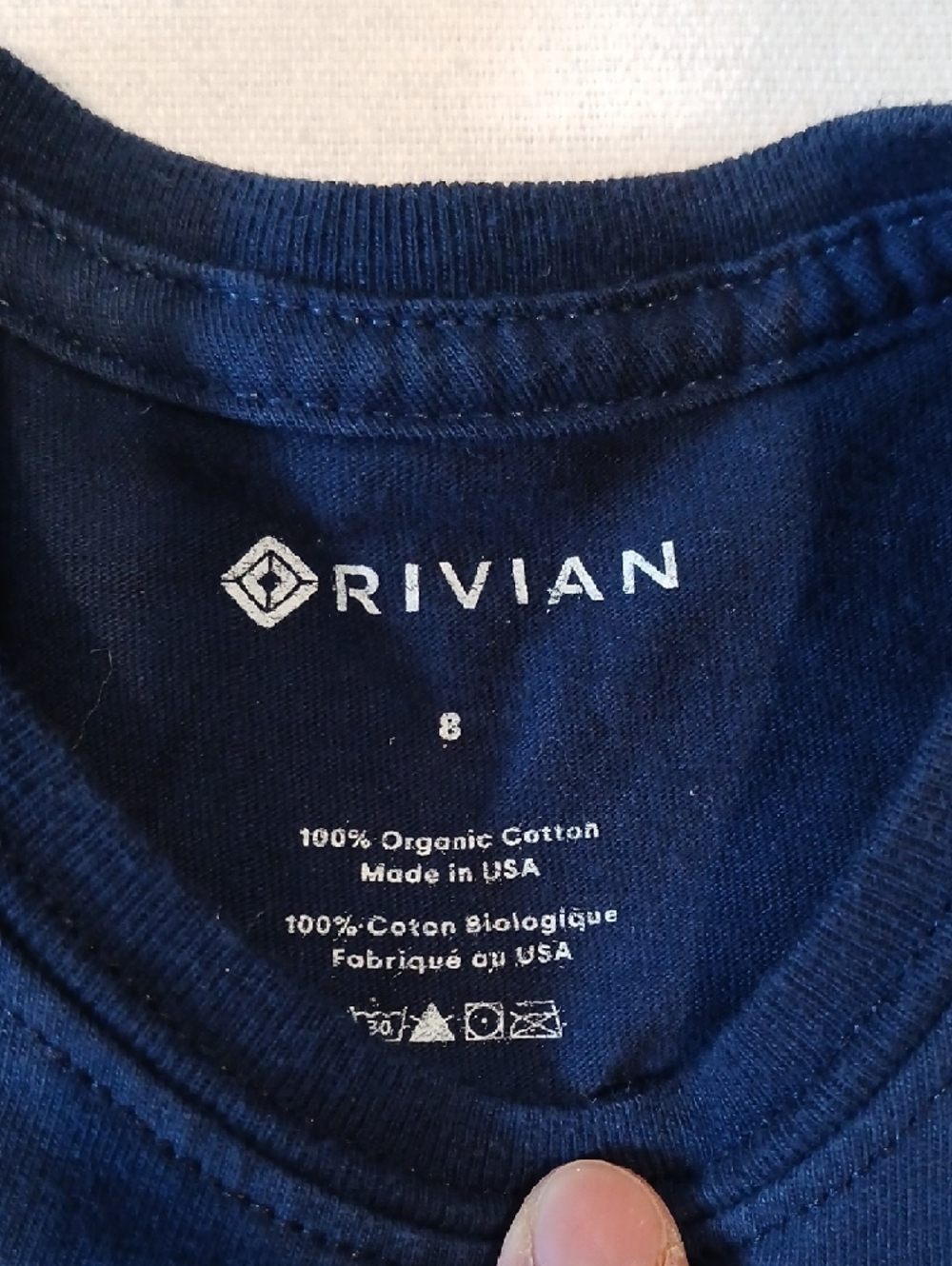 Rivian Kids' Navy Graphic Tee with Orange Character Vest - Picture 3 of 5